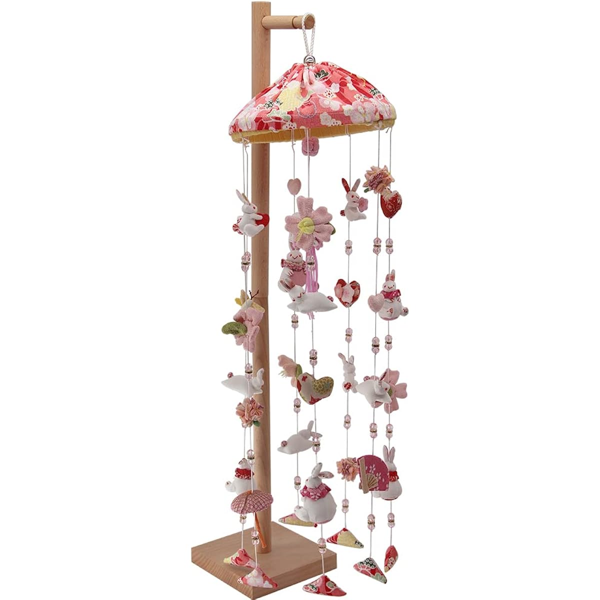OKBABY Hanging Dolls, Hanging Decorations, Hanging Balls, Hanging Dolls with Natural Wooden Stand, Kasafuku, Hina Dolls, Hina Dolls, Doll Festival, Height 65cm