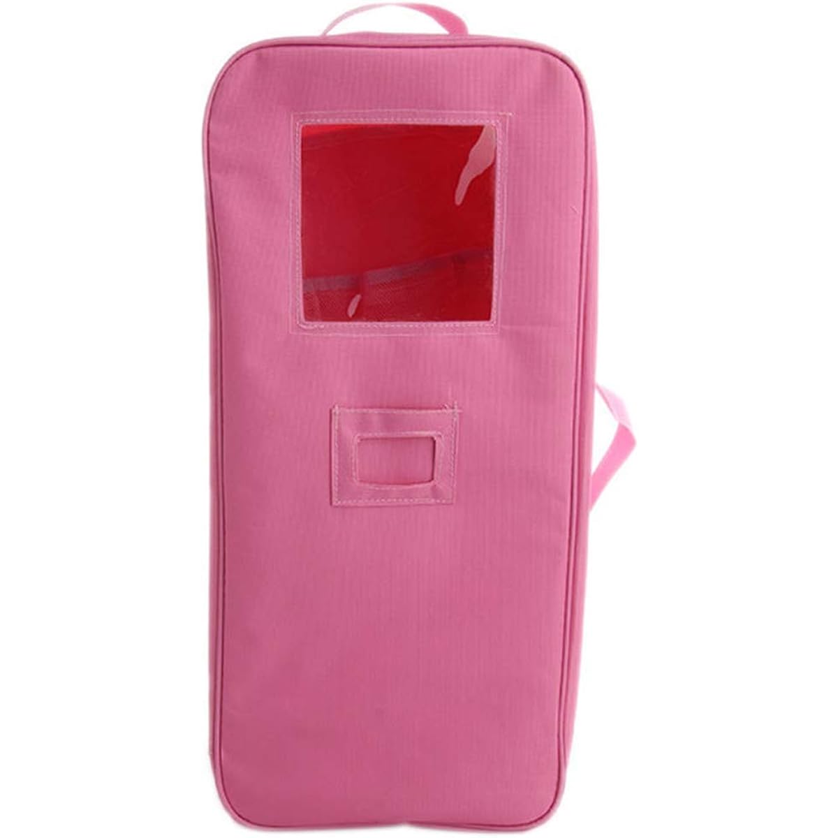 JELEUON Doll Travel Case Suitcase Storage Bag Carry Bag 18 Inch Girl Doll Toy Carrier Case Organizer (Pink)