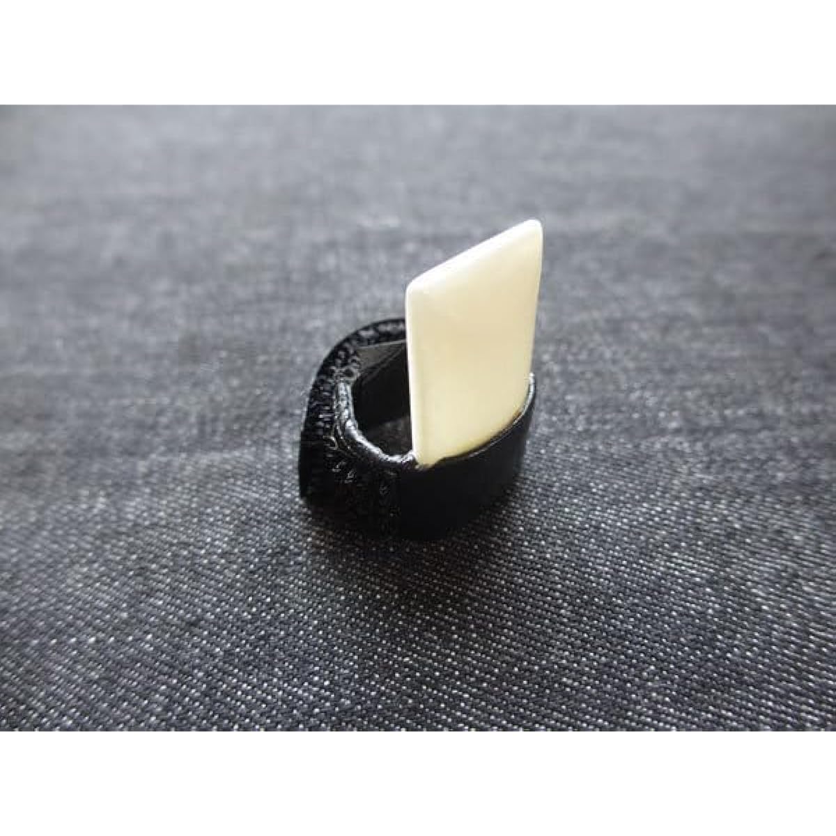 Ikuta Style Plastic Koto Claws Large + Velcro Claw Ring Set for Beginners, 3 Pieces in a Set, SSM2 Set, Ring Size Can Be Adjusted Freely