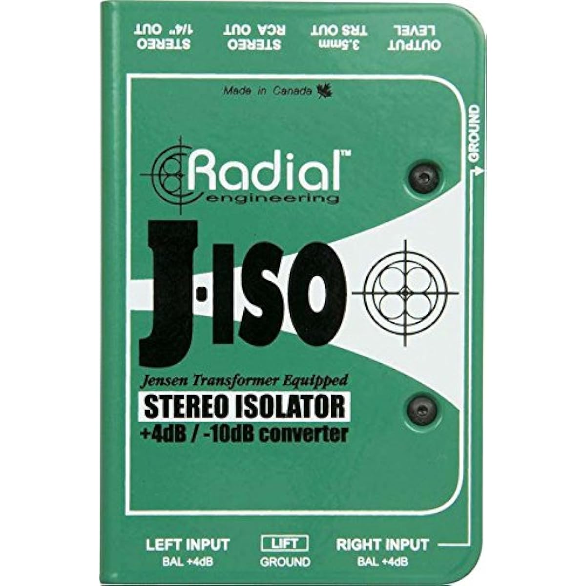 Radial Balanced +4dB to Unbalanced -10dB Line Level Signal Converter J-ISO [Domestic regular import product]