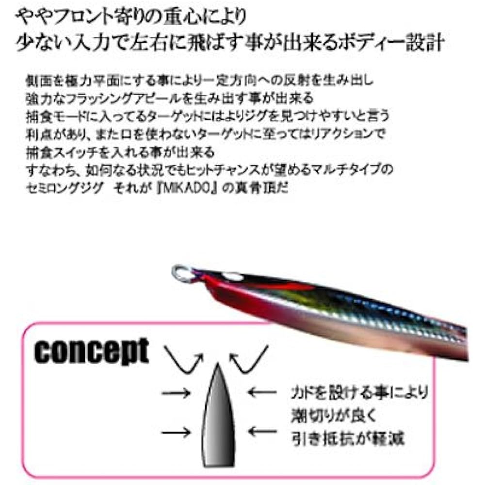 Second Stage Metal Jig secondjig MIKADO 005 Bullpin 160g