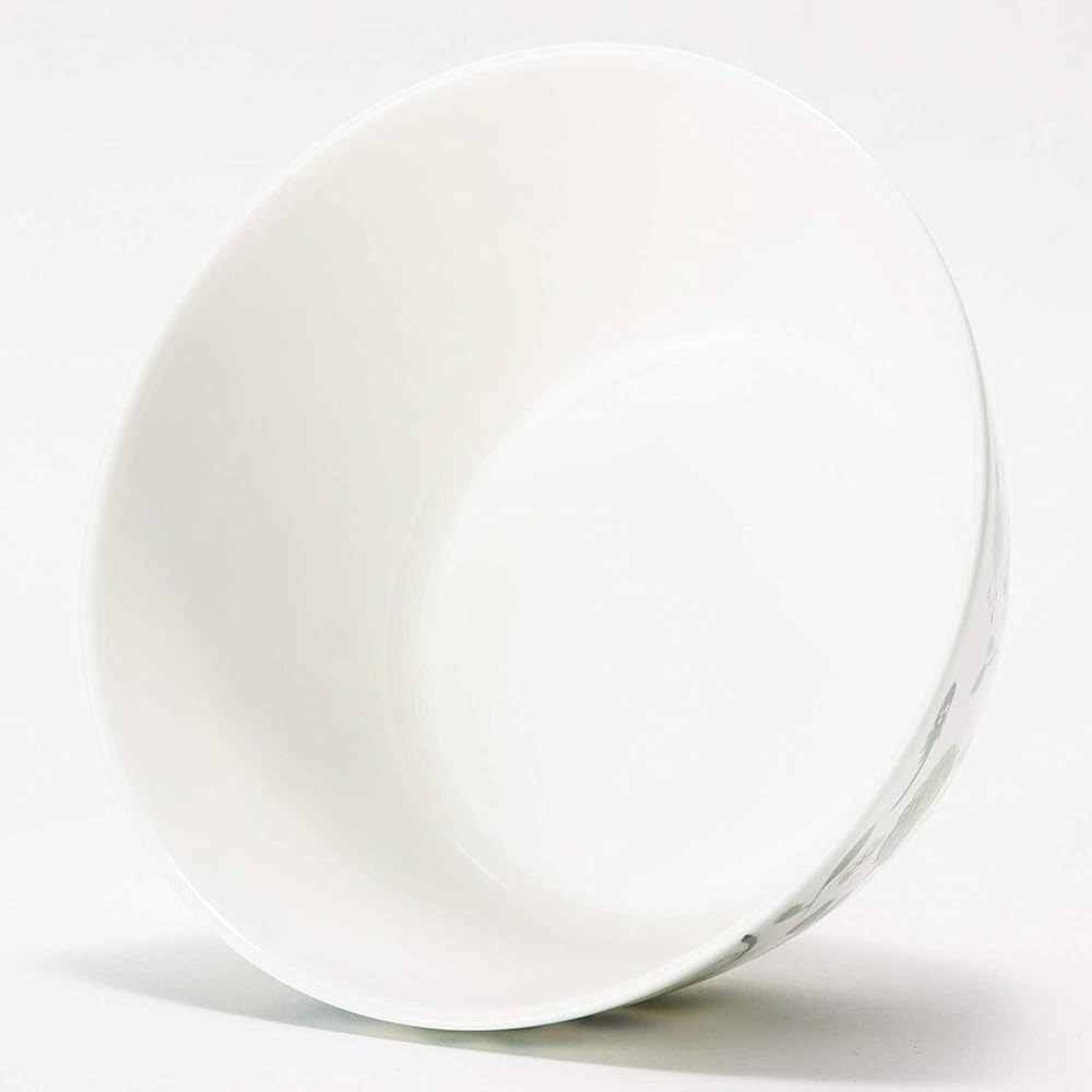 NARUMI Dinnerware Set, Anna Emilia, Diameter 14cm, Green, Floral Pattern, Cute, Set of 3, Microwave Warming, Dishwasher Safe, Gift Box Included, 51854-23166P