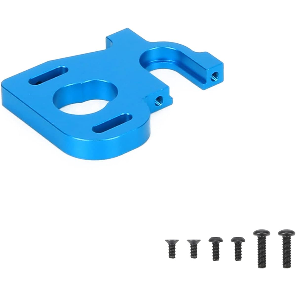 Motor Mount for 1-14 Wltoys 144001 Rc Hobby Model Car Alloy Machined Adjustable Buggy Option Parts Hop-up (Blue)