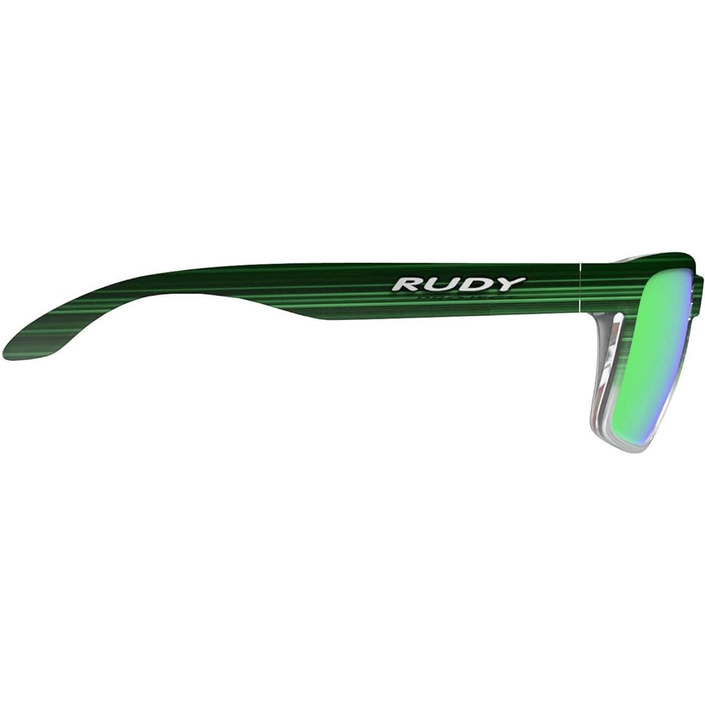 RUDYPROJECT Sports Sunglasses Beach Sports UV Protection UV Protection Unisex Sporty Casual SPINHAWK Green Streaked Matte Frame Polar 3FX HDR Multi Laser Green Lens SP316172-0000