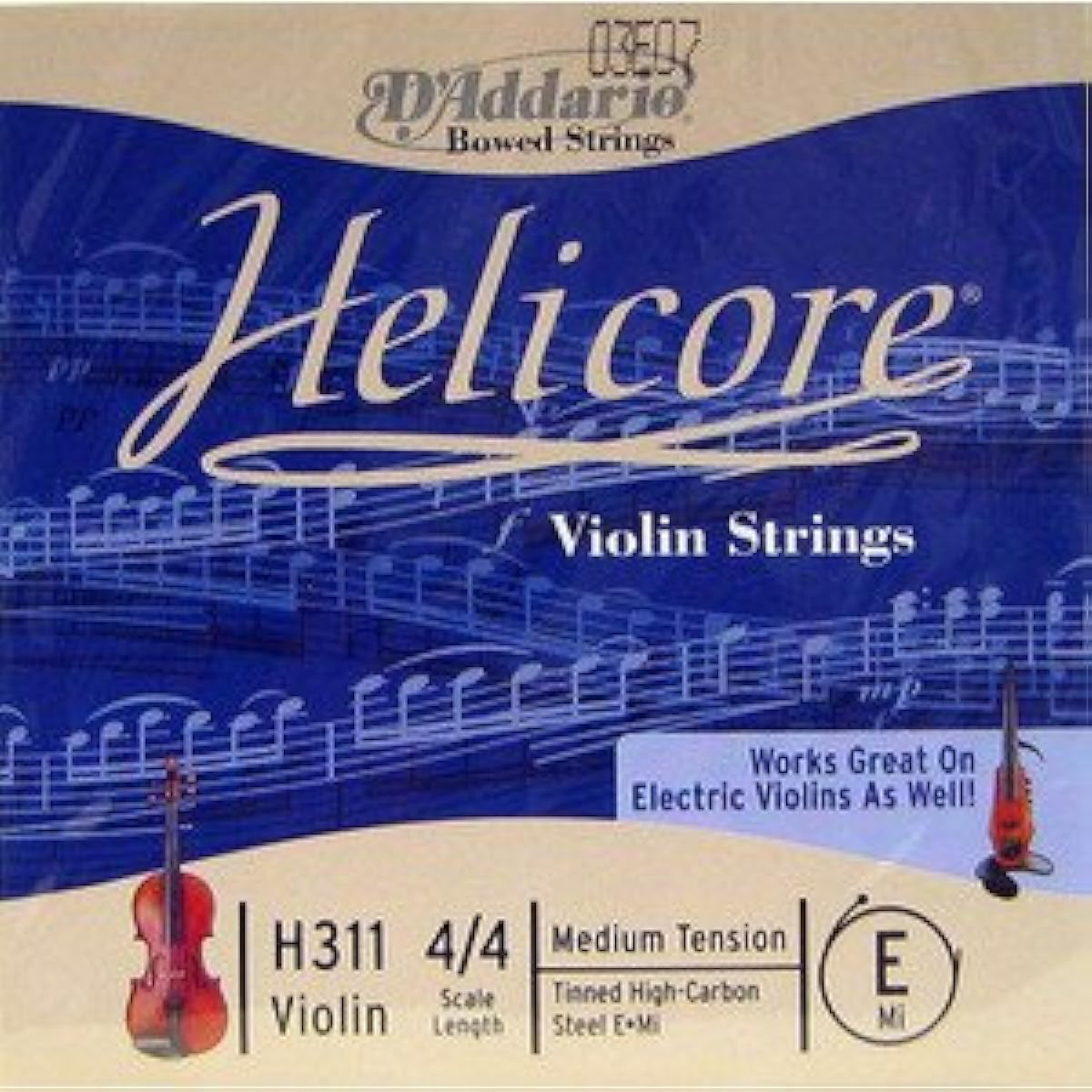 D'Addario / Helicore Violin Strings for 5-string Violins, 4/4 Set
