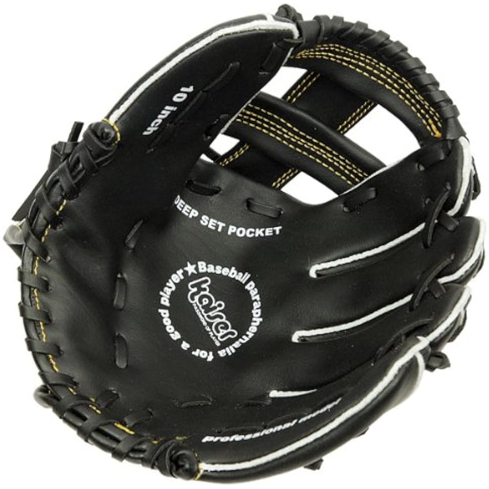 Kaiser Glove Dragonfly Black Baseball Catchball Practice General Softball Leisure Family Sports 9/10/12 inch KW-322