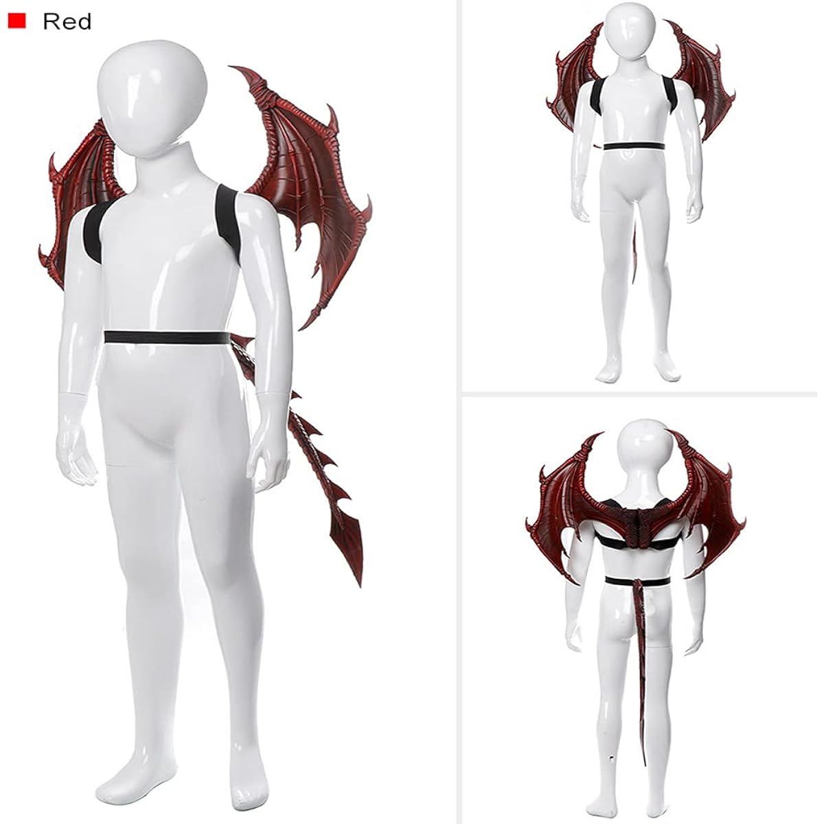 XIANIWTA Kids Dragon Wing Costume Dinosaur Tail Mask Set Cosplay Costume