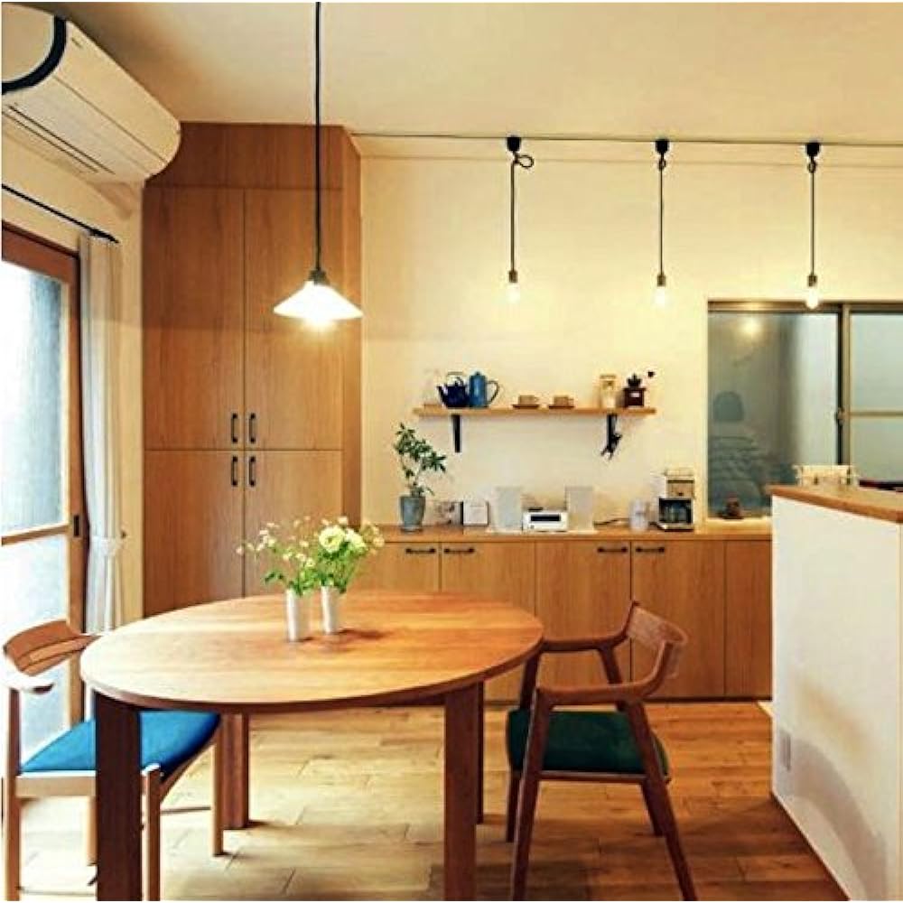 Venus Duct Rail Pendant Light Brass Plated Socket Black Cord 100cm Customized Set of 3 Dimmable LED Compatible 1 Light No Construction Required Ceramic Duct Rail Lighting Bare Bulb E26 Base Retro Steel Ceramic Socket Duct Rail Lighting Island Kitchen Lig
