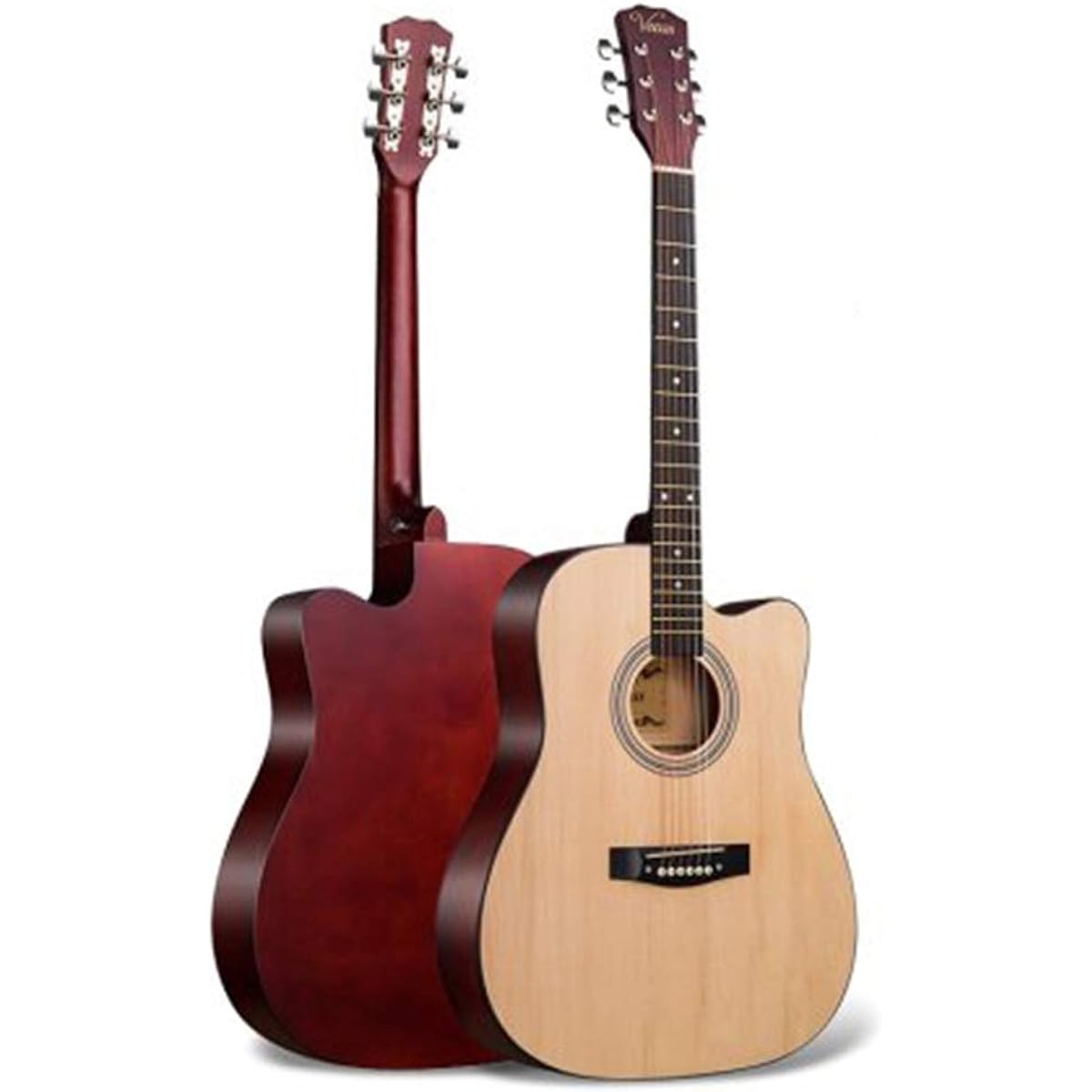 Beginner Practice Guitar, Beginner Guitar Student General Practice Folk Acoustic Guitar, Elementary School Student, Adult, Beginner Guitar (Color: E, Size: 41 inches)