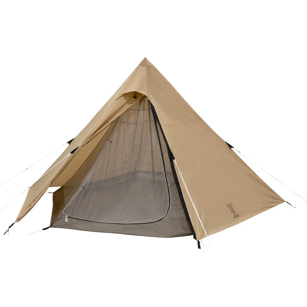 DOD One Pole Tent M for 5 People [Compact Storage & Easy Setup] T5-47-TN & Itsukano Tarp Basic Hexa Tarp All-in-One Extension Tape Standard Included UV Treated TT5-631-TN [Set] buy】