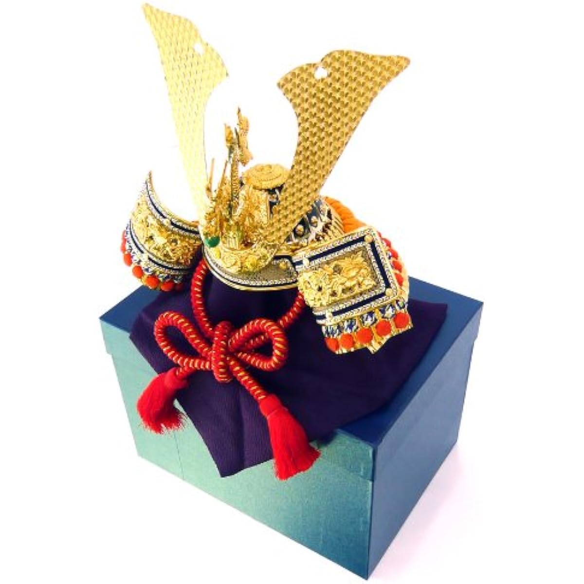 Large 鍬形 mini helmet size 13 with display stand A slightly larger mini helmet ornament set perfect as a gift or seasonal display