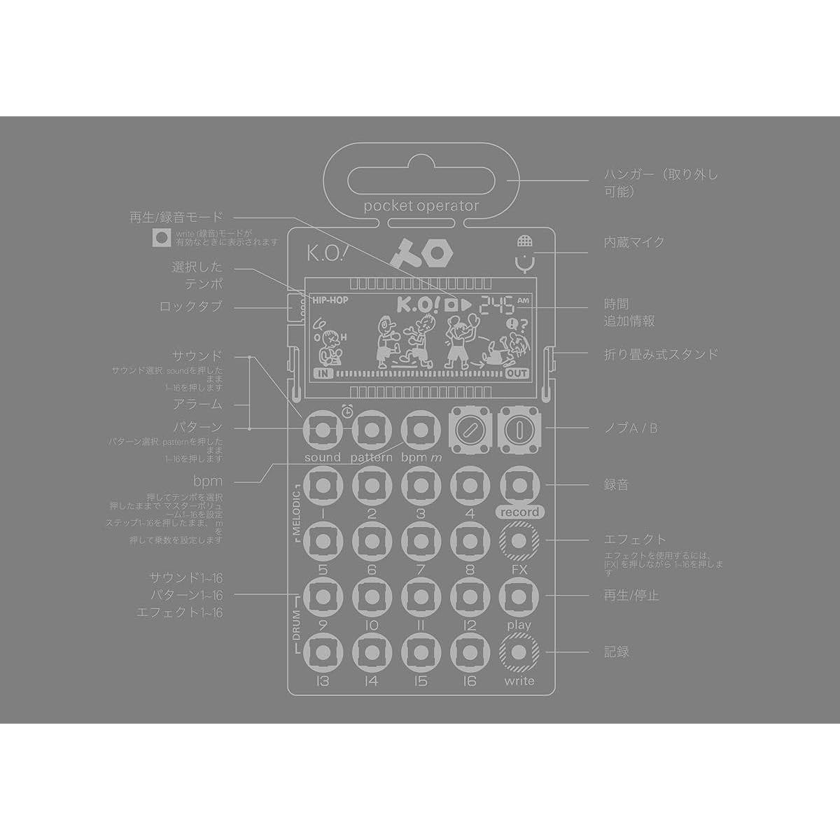 Teenage Engineering Pocket Operator 4 Voice Sampler PO-33 ko [Regular Imported Product]