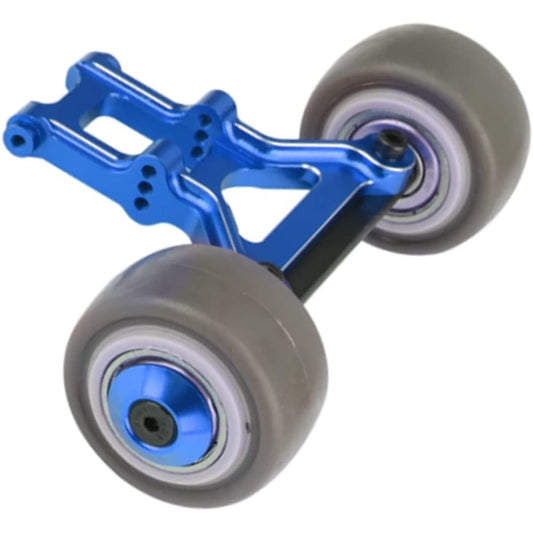 Aluminum Wheeled Bar Set Upgrade Parts for Arrma 1/8 Kraton Notorious Outcast Talion Typhon 6S Rc Car AR320366 (Blue)