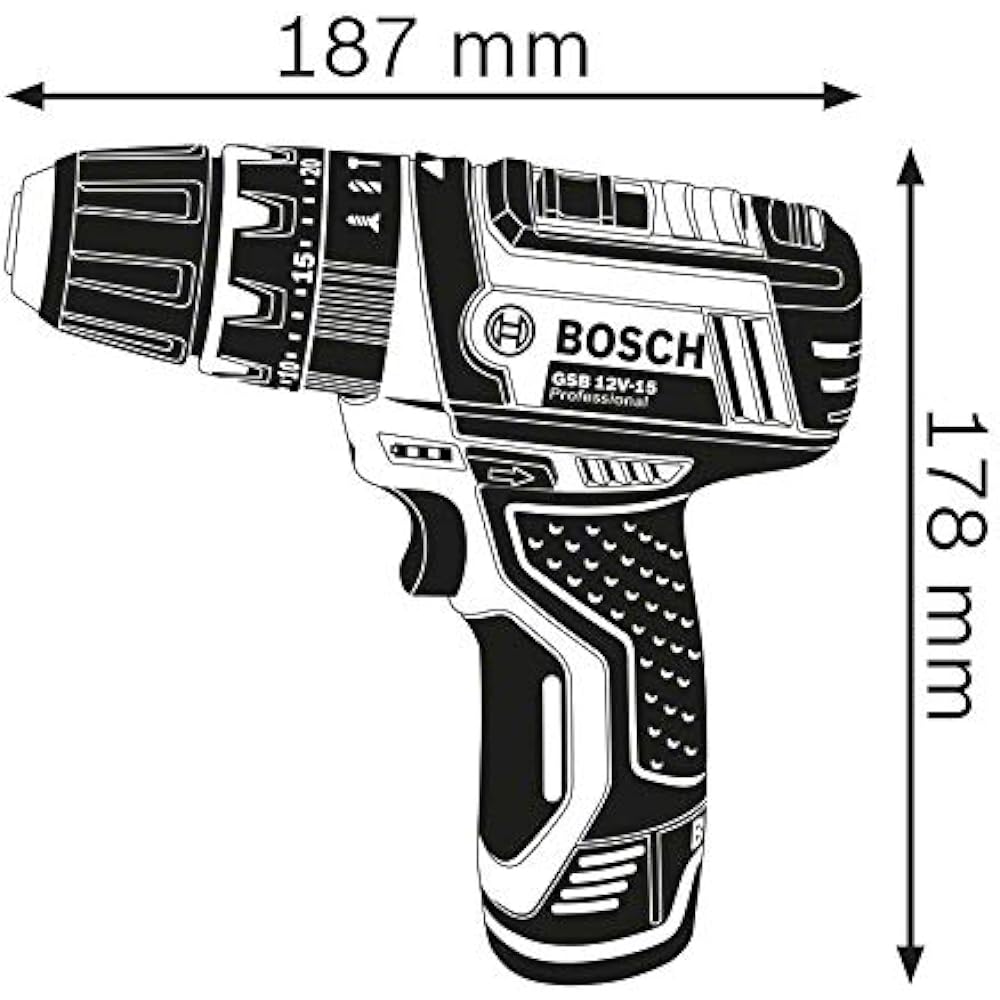 Bosch Professional 10.8V Cordless Vibratory Driver Drill (Body only, battery and charger sold separately) GSB10.8-2-LIH