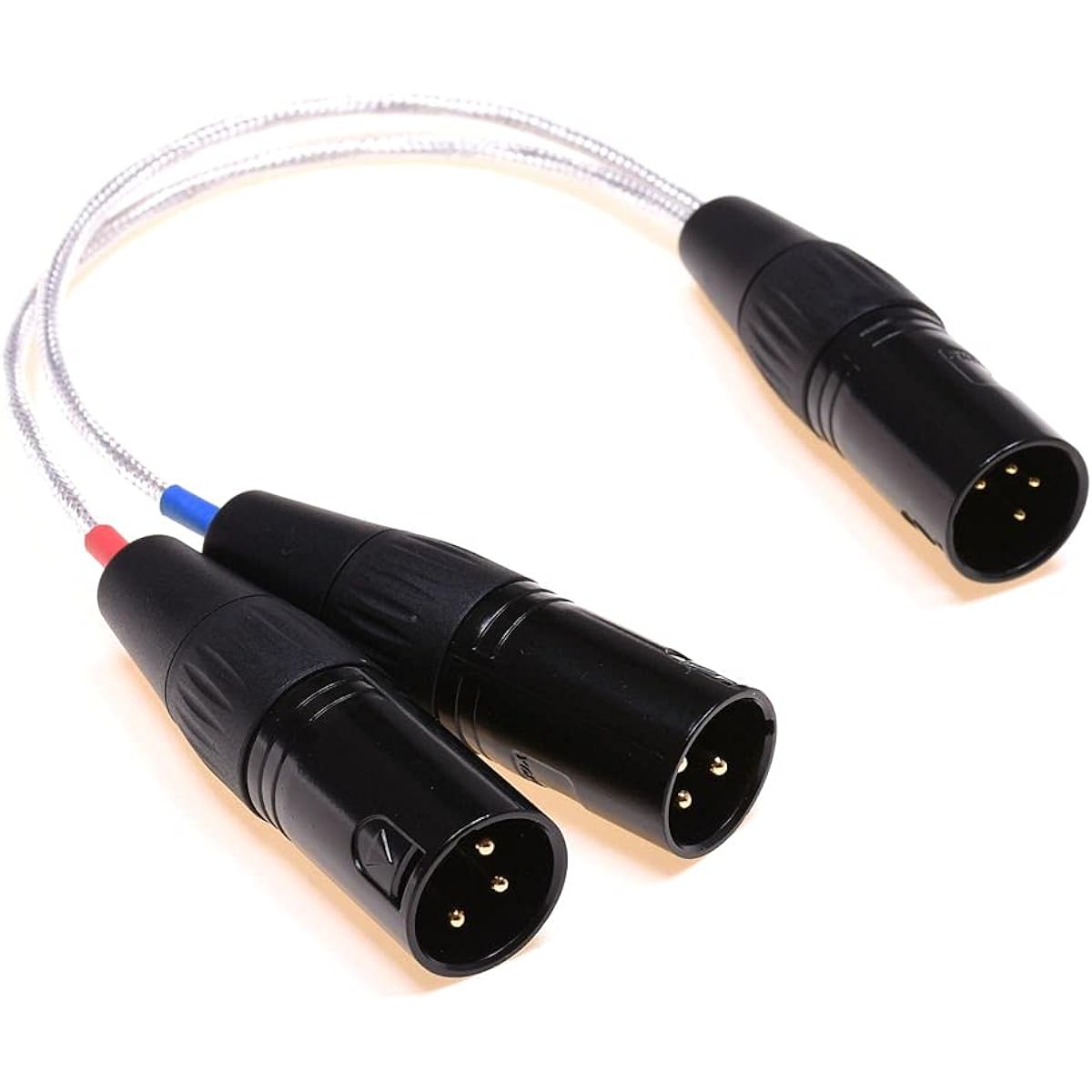 GAGACOCC Dual 3 Pin XLR Male to 4 Pin XLR Male Balanced Audio Headphone Adapter