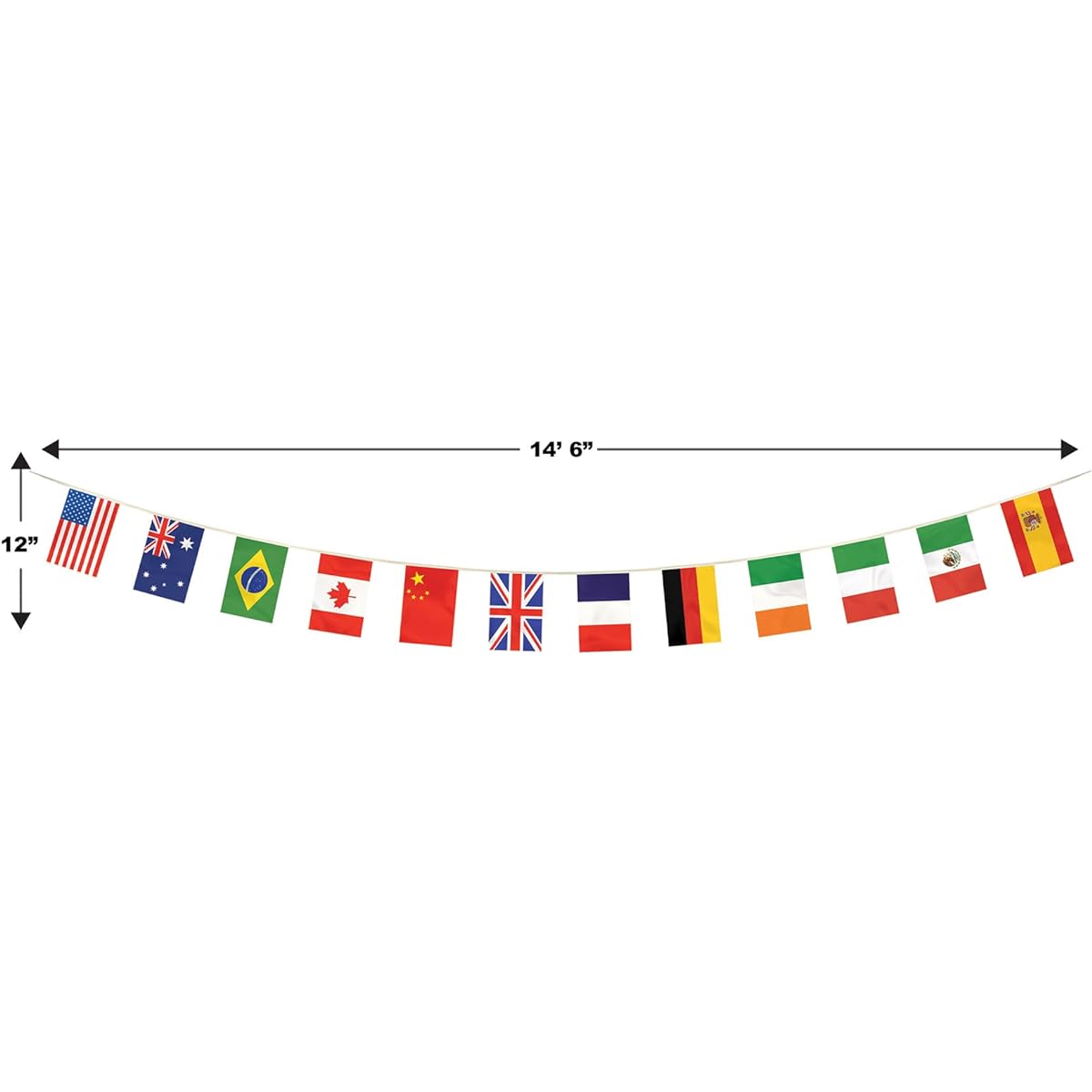 Beistle International Flag Pennant Banner, Multicolor, S57739AZ2