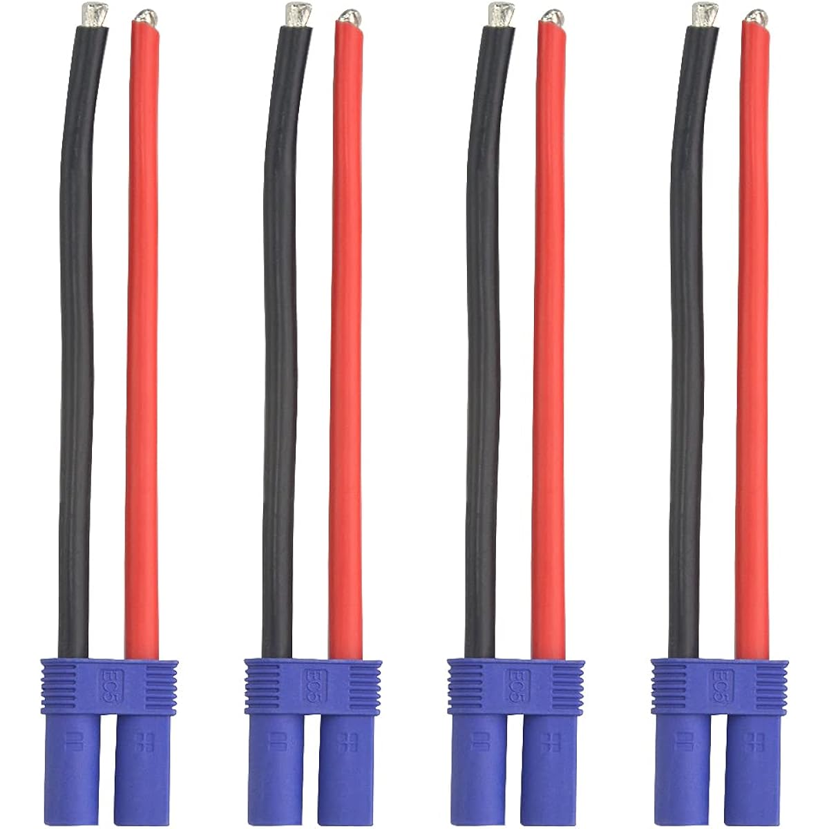 WMYCONGCONG 4pcs EC5 Female Banana Connectors for RC Hobby LiPo Battery with 14AWG Silicone Wire