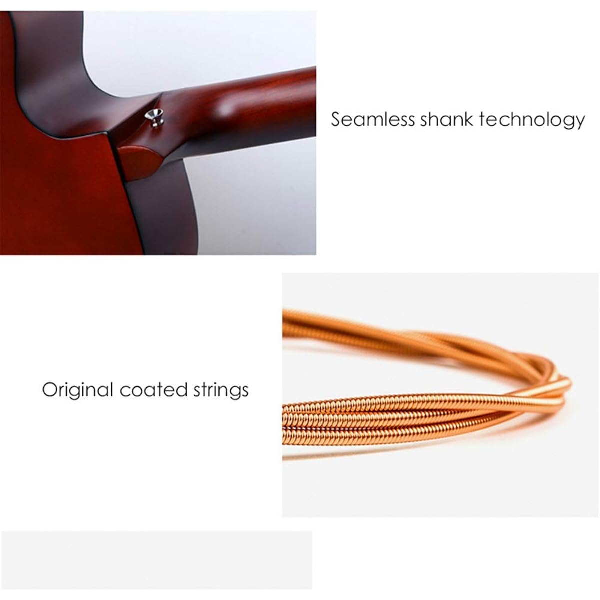 Acoustic Guitar Acoustic Guitar Beginner Male and Female Entry Student Adult 38 Inch Wooden Guitar Classic Guitar (Color: Brown, Size: 38 inches)