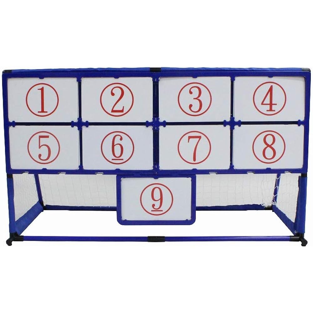 Sakurai Boeki Soccer Target Strike Pitching Strike Out Enjoy Family Magic Nine Kick Target (9 plates) 3 dedicated balls and 1 pump included EFS-182N21 Blue