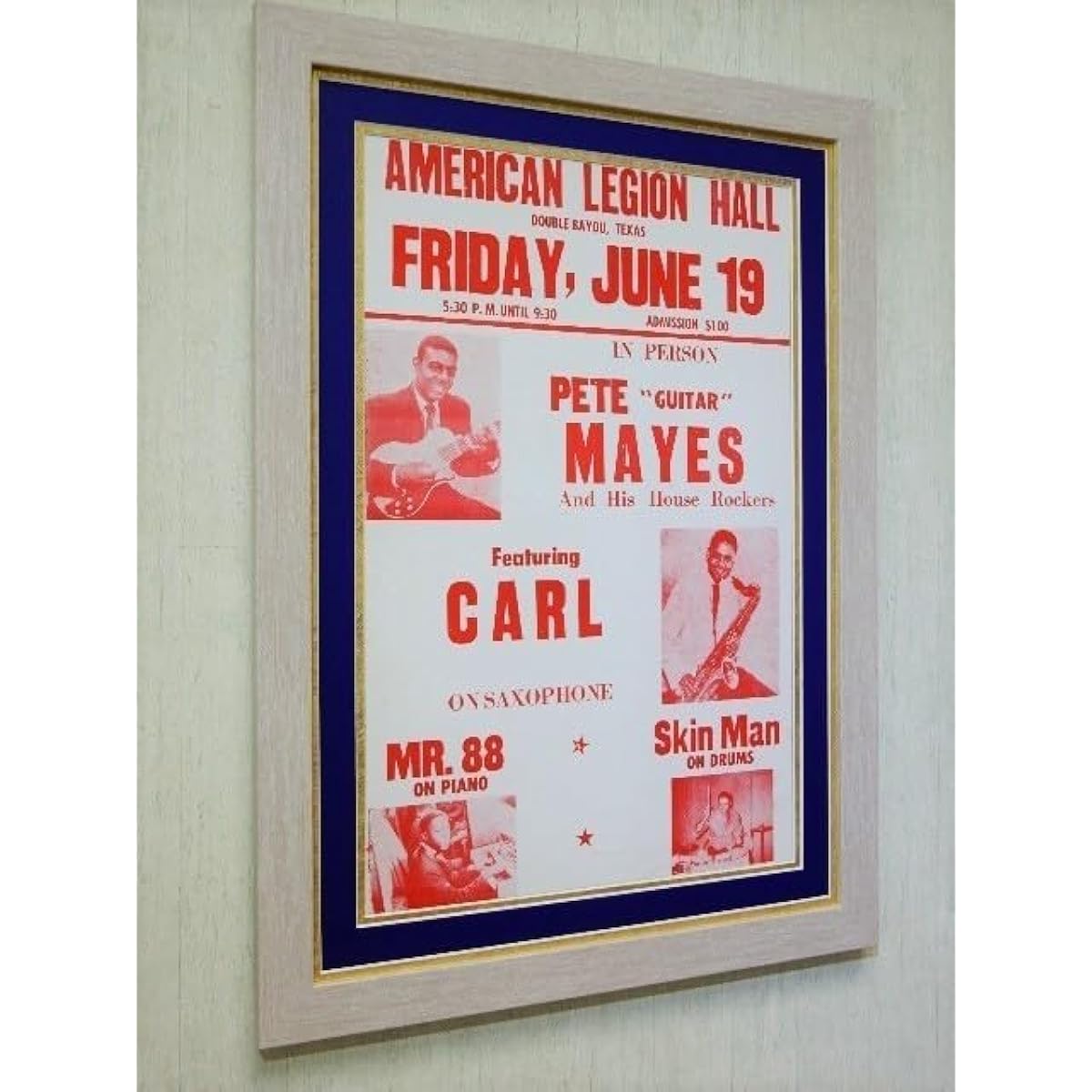 Pete Mayes/Live Poster/Pate Mayes/T-Bone Walker Lineage/Texas Blues Guitar/Carl/Mr.88/Blues Live/Vintage Blues