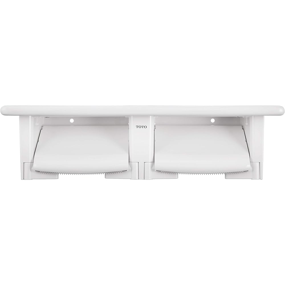 TOTO Double Paper Roller with Shelf (Ceramics) Resin White YH64SR#NW1