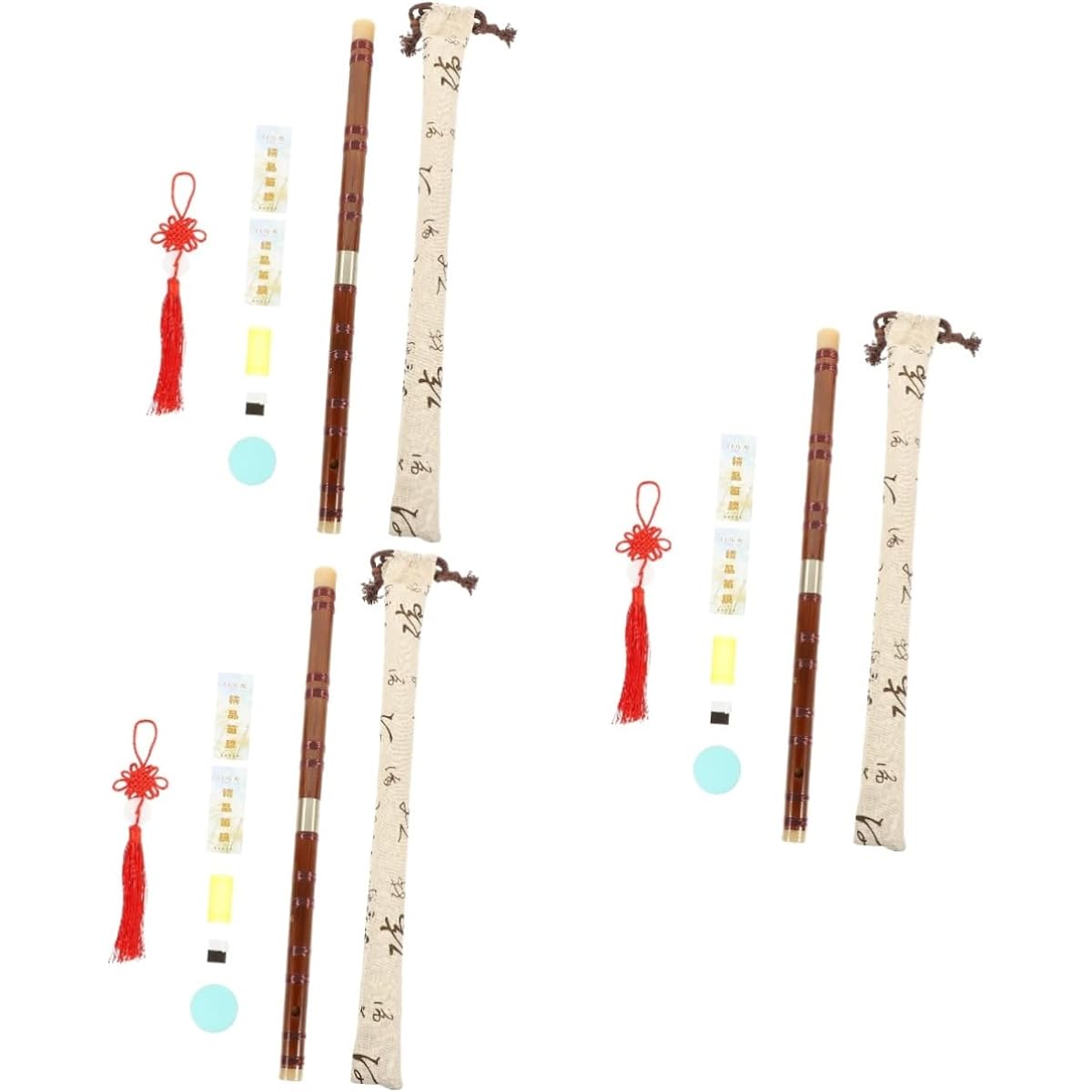 VICASKY 3-piece set flute antique musical instrument Chinese bamboo flute bitter bamboo