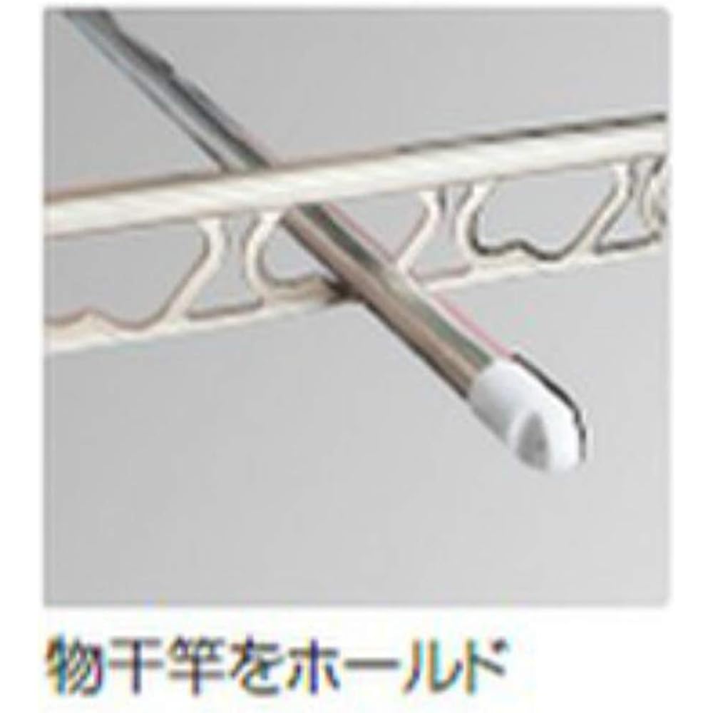 Shinyei Home Create Clothes Drying Hardware Balcony Vertical Storage/Pole Type SK-55ASLP-SC Stainless Steel Collar Body: Depth 63.5cm Body: Height 3.8cm Body: Width 85.7cm