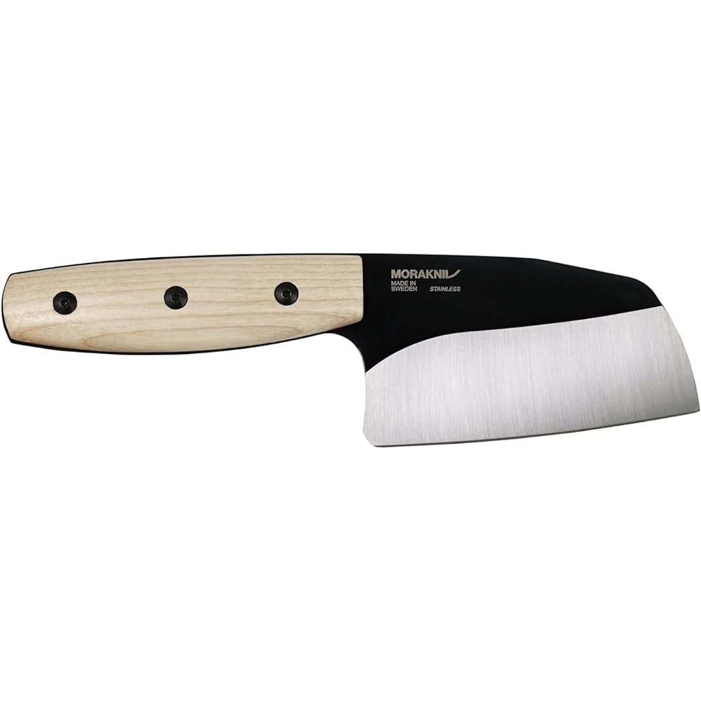 Morakniv Ronbo Black Blade Stainless Ash Wood Full Tang Knife Cooking Knife Wooden Handle Camping Knife Outdoor Knife