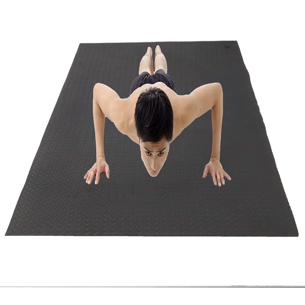 seathestars Training Mat Extra Large Wide 100cm Exercise Bike Exercise Floor Mat Running Machine Muscle Training Yoga Mat 1m x 2m x Thickness 7mm