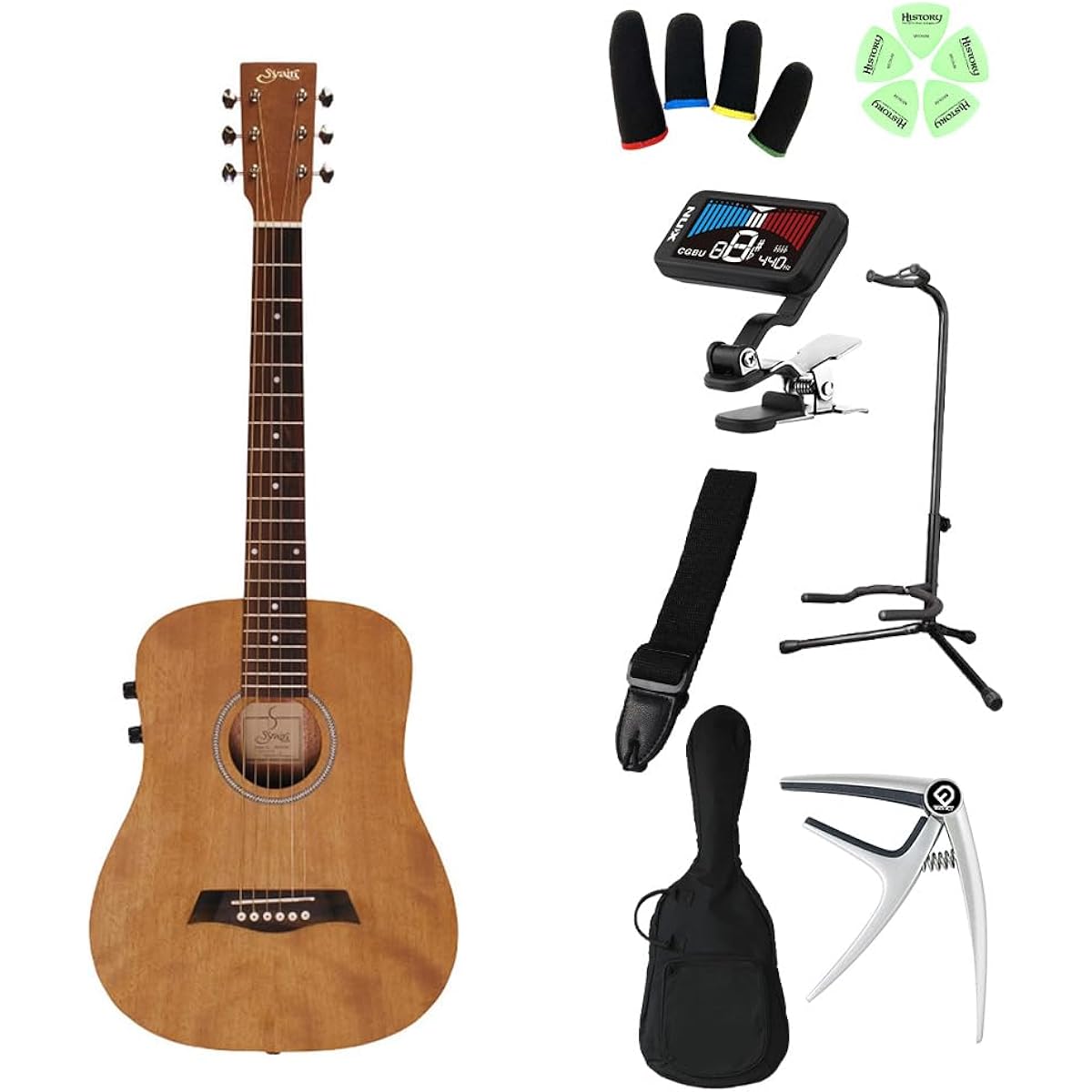 S.Yairi YM-02E Elementary school students can play from the first grade! Kids guitar beginner set Acoustic guitar for children MH mini guitar Electric acoustic guitar S Yairi