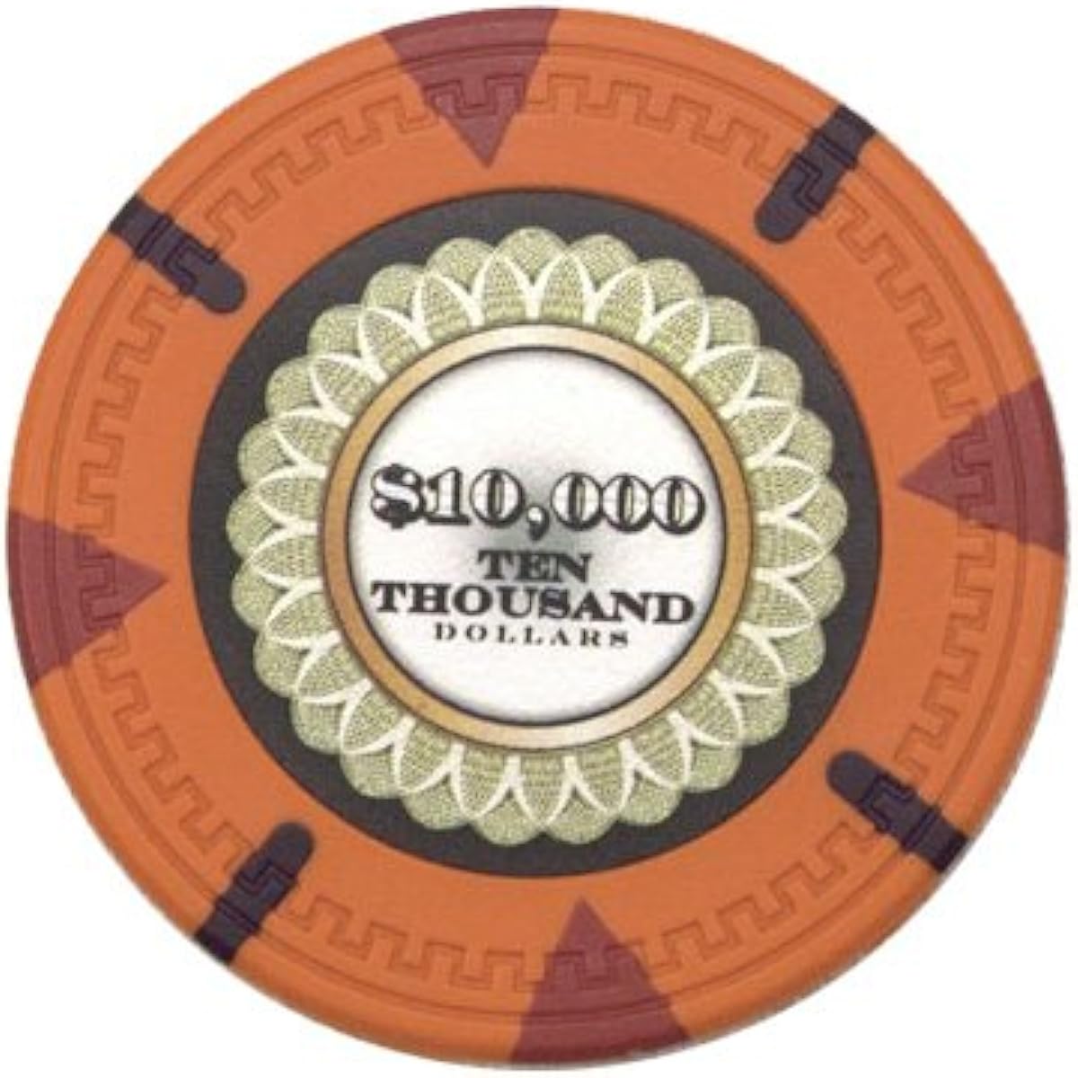 Claysmith Gaming The Mint Poker Chip Heavyweight 13.5 Gram Clay Composite 50 Pack ($10000 Orange)