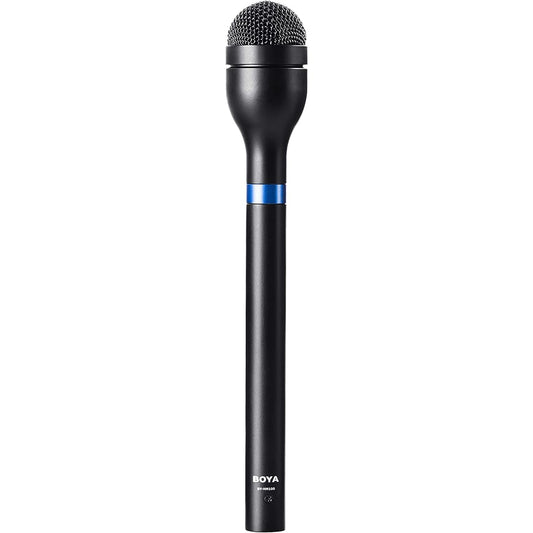 Boya BY-HM100 Omnidirectional Dynamic Handheld XLR Interview Microphone, Perfect for ENG (Electronic News Meetings), Interviews, Presentations, Meetings, and More, Black