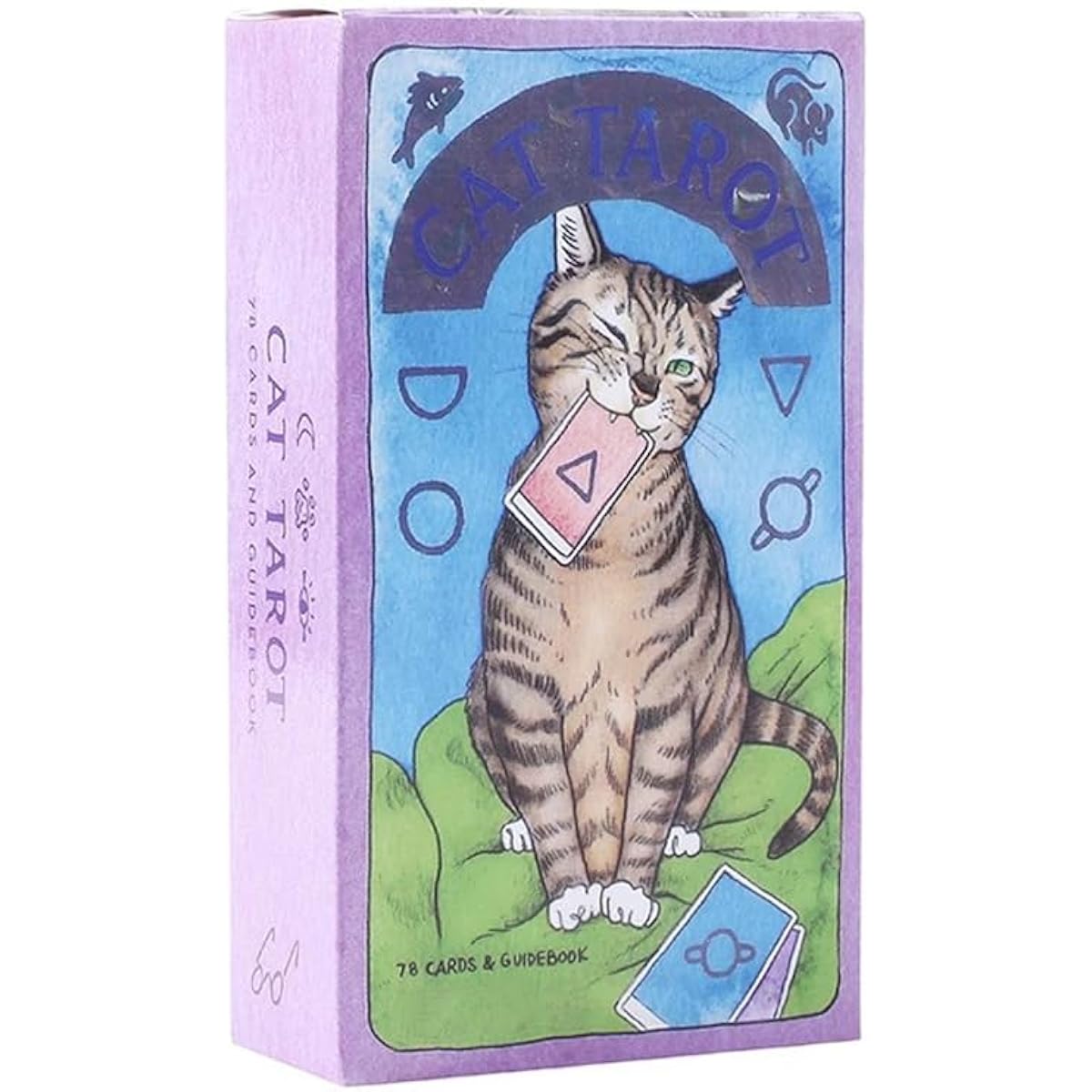 bouti1583 Tarot Card Deck, Animal Spirits, Oracle Cards, Classic Mini Tarot Deck, 52 Sheets of Coated Paper, Future Telling Game, Durable English Tarot Deck, Beginner's Guidebook Included, For Family Gatherings