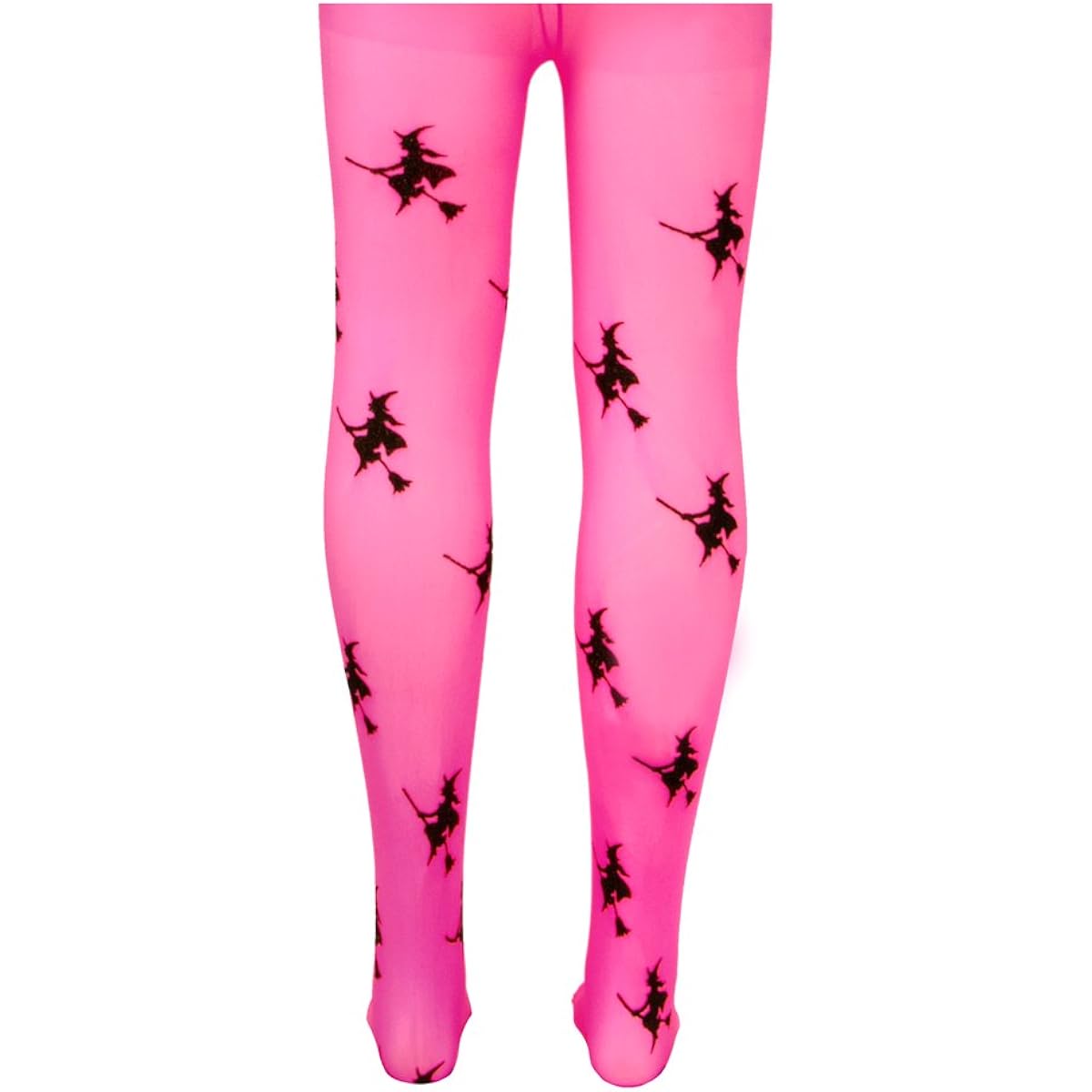 Witch Broom Pink Tights | Children's Halloween Costume & Dress Up Stockings