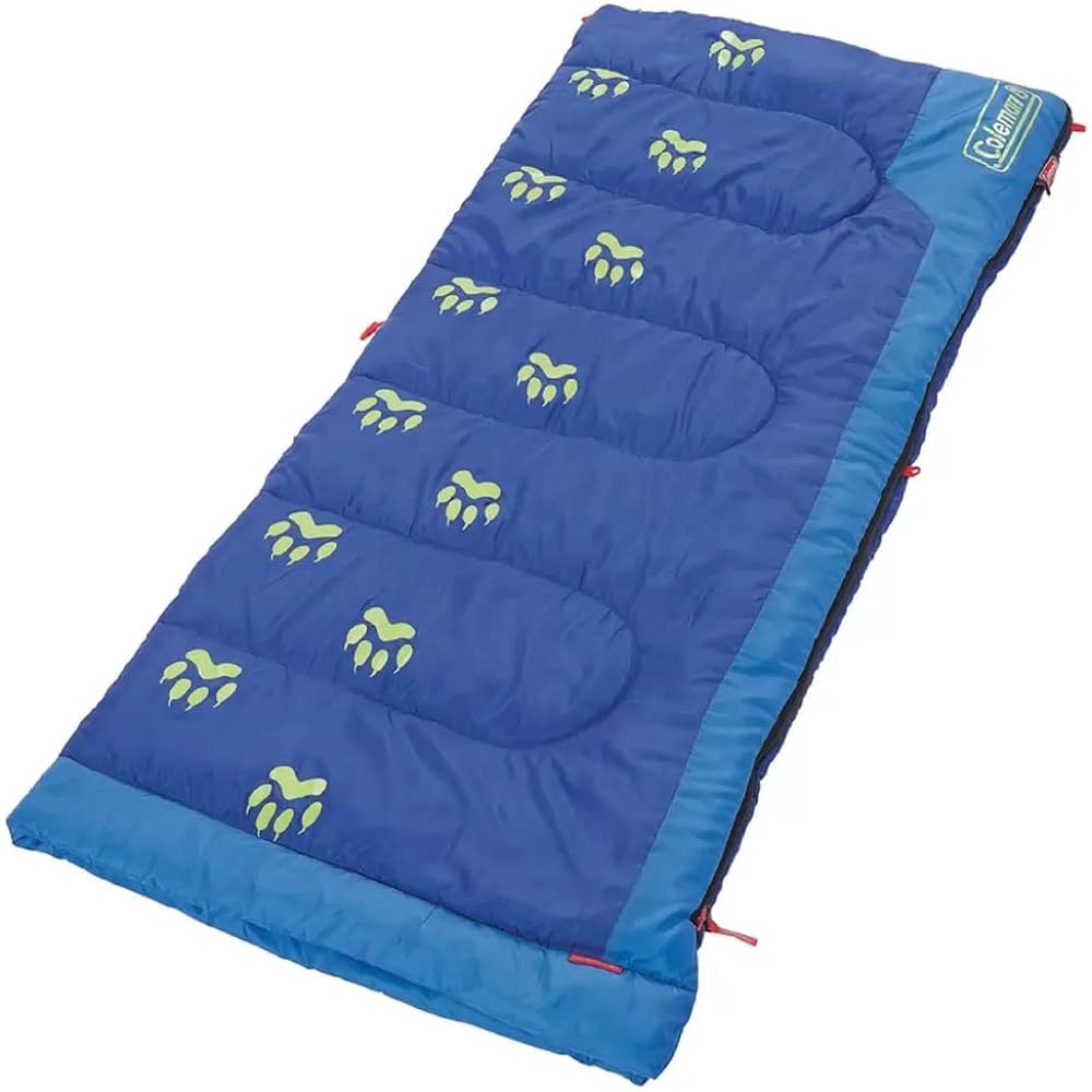 Coleman Children's Glowing Sleeping Bag Berry Cobalt Pink Blue Blue Storage Bag Included 152 x 66 cm Comfortable Temperature 10 degrees Sleeping Bag Sleeping Bag (Cobalt)