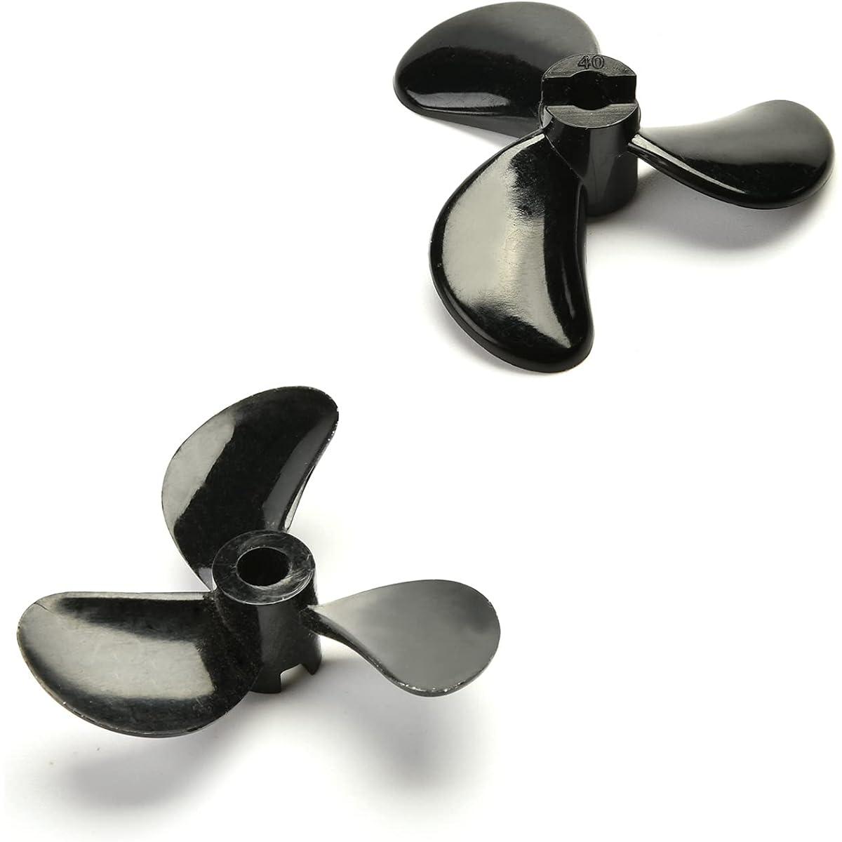 Heyiarbeit 3-Blade Propeller for Marine Models RC Boat Propeller Model Black Plastic Positive Paddle and Propeller Reverse 40mm Diameter 10.5mm Height 1.4 Pitch 4mm Hole Diameter