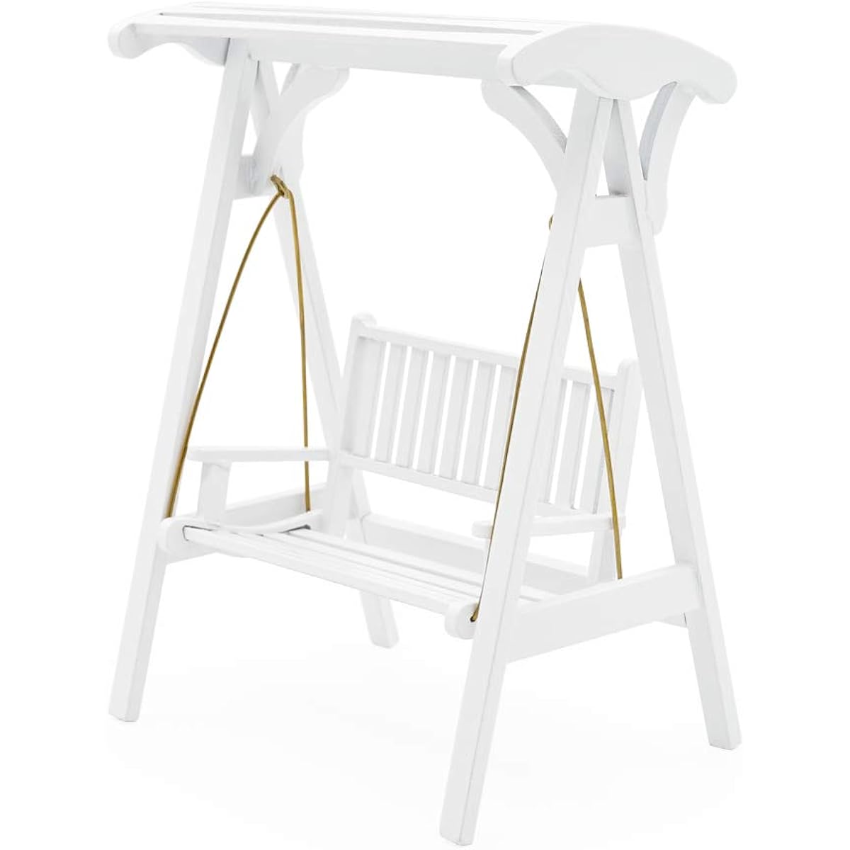 Odoria 1:12 Miniature Wooden Garden Porch Swing Chair Dollhouse Furniture Accessories
