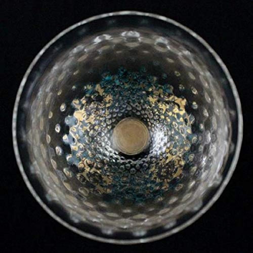 Kutani Ware Free Glass (Large/Lattice) Blue Grain Tessen