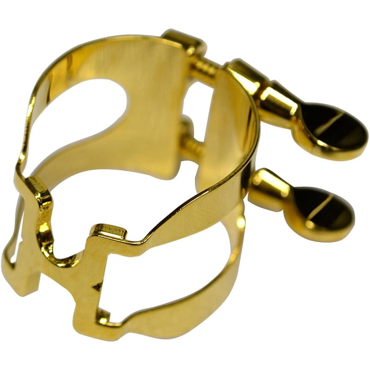 HARRISON Alto Saxophone Ligature A2GP for Standard Rubber Size, Gold Plated Finish
