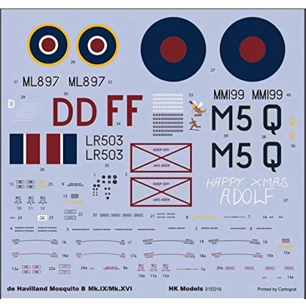 HK Model 1/32 British Army De Havilland Mosquito B Mk.9/Mk.14 Plastic Model HKM01E016