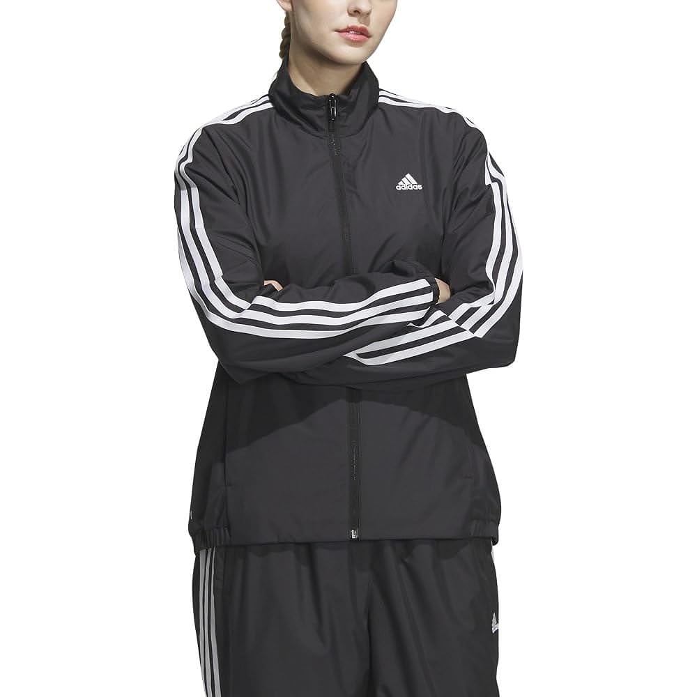 [Adidas] Jersey Top 3 Stripes Regular Fit Windbreaker Jacket IEH75 Women's