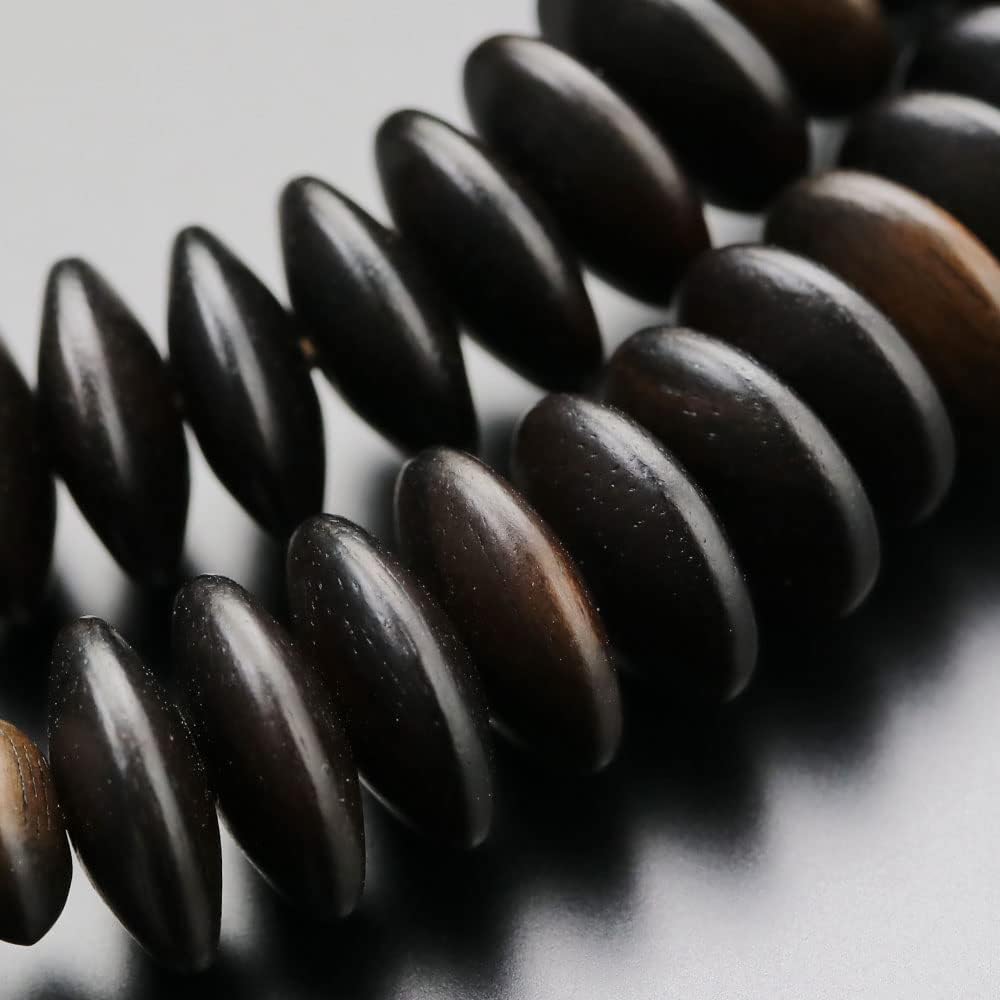 ≪Special Price≫ Nenju.com Tendai Buddhist Prayer Beads for Men, 9 Dimensions, Striped Ebony (Matte), Bon Tenbo [Authentic Prayer Beads, Kyoto Prayer Beads, Kyoto 108 Beads, Natural Wood, 9 Dimensions, My Prayer Beads 101770012] [Pursary Bead Bag Free! ]
