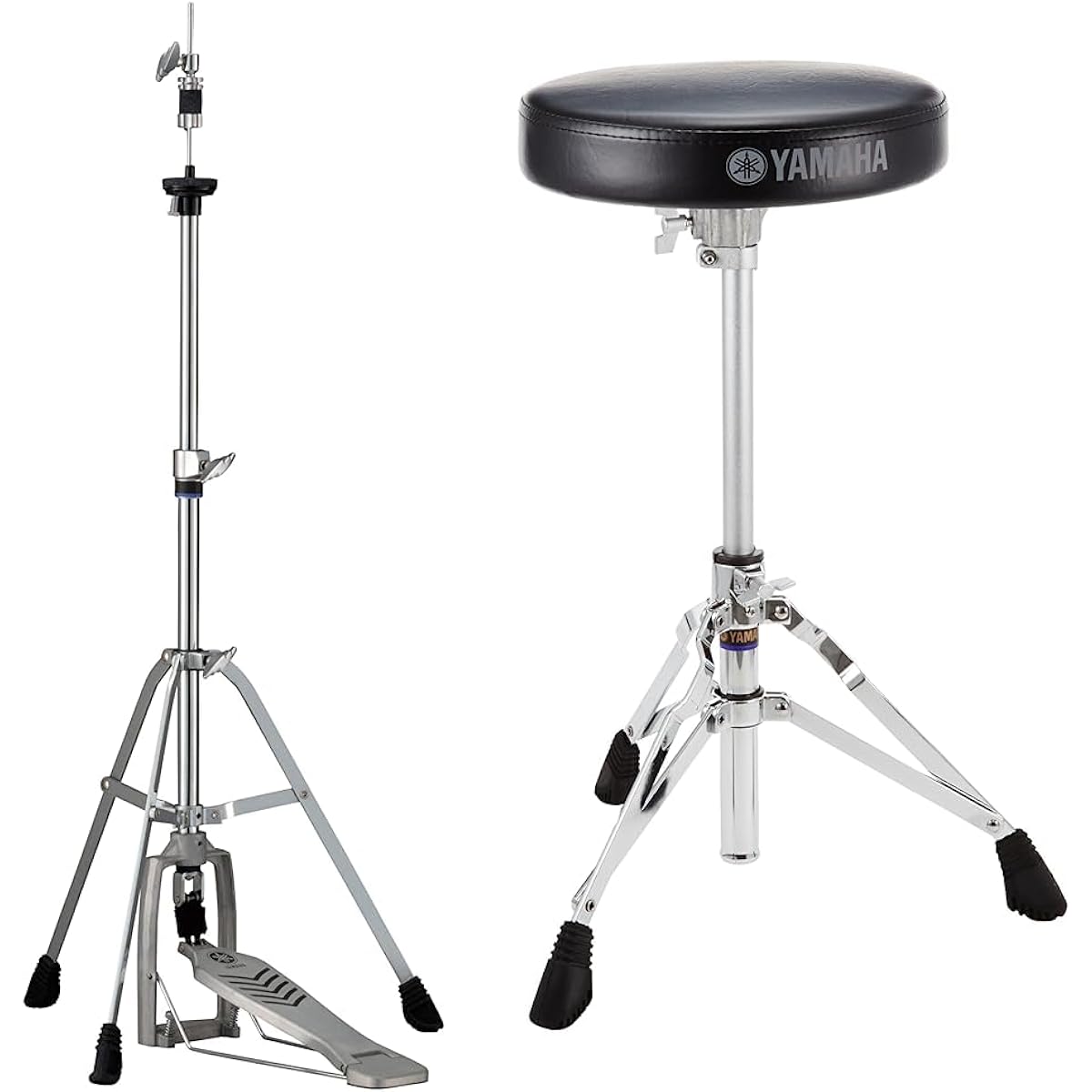 [Set purchase] YAMAHA Hi-Hat Stand HS650A & Drum Stool Entry Model DS550U An entry model of a drum stool that inherits stability, durability, and operability from higher-end models.
