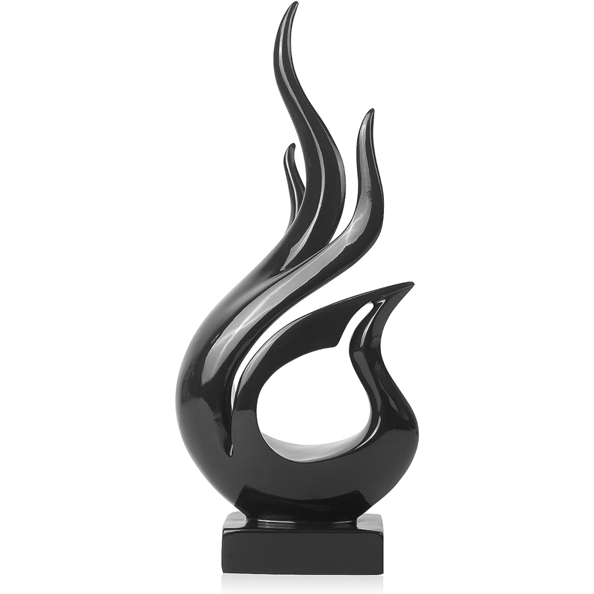 Dreamseden Abstract Resin Modern Sculpture Home Decor Accent Shelf Table Decor Small Centerpiece Living Room Entry Tabletop Dining Desk Office Bookshelf (Black)