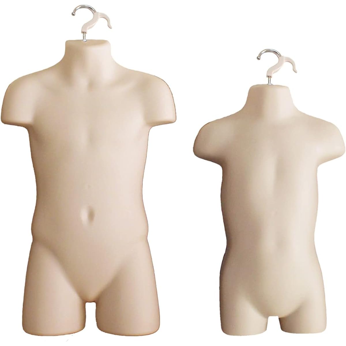 DisplayTown Fresh Toddler+Kids Torso Hollow Back Plastic Infused Foam Mannequin & Hanging Hook (1)