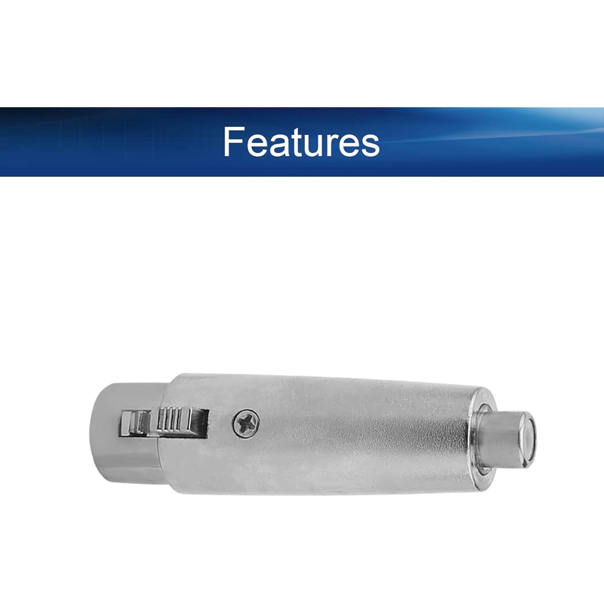 Heyiarbeit Mini XLR Female to RCA Female Converter Adapter 3 Pin XLR-M to RCA-M Silver Copper Nickel Plated for Recording Studio/Video/Audio System LY-KN5044 Pack of 4