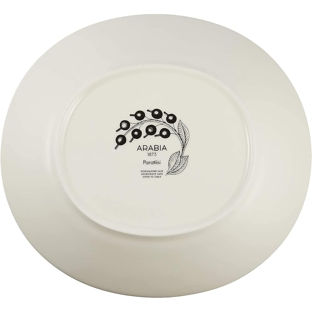 [Regular Imported Product] Arabia Paratissi Oval Plate Dish 24.5cm Black 1005394