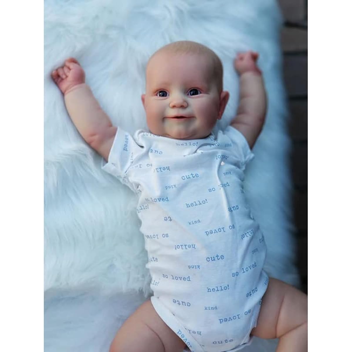 Lonian Baby Doll 50cm/60cm Reborn Doll Handmade Toddler Baby Doll Realistic Handmade Baby Doll Premium Painted Doll for Girl Kids Best Gift Girl Toy (60CM, Blue Eyes)