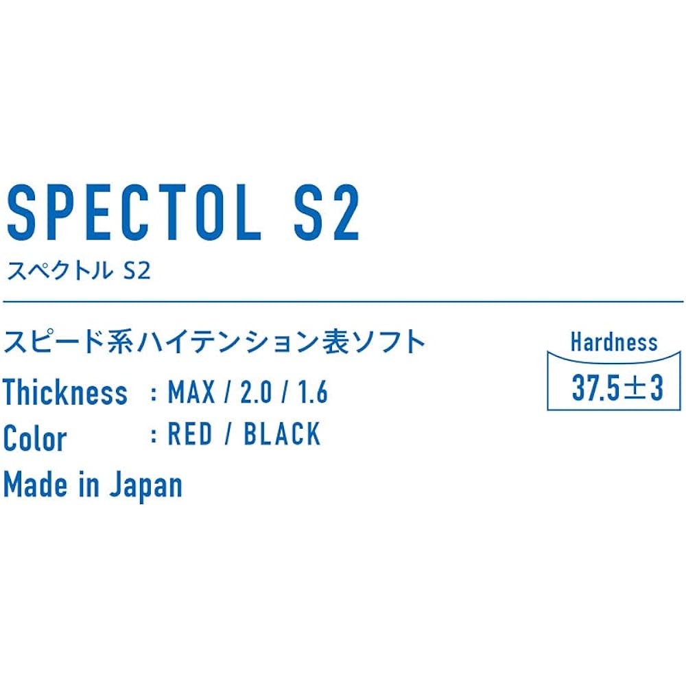 VICTAS Table Tennis Rubber Spectrum S2 SPECTOL Speed Tension Table Soft Red/Black/Blue 210020