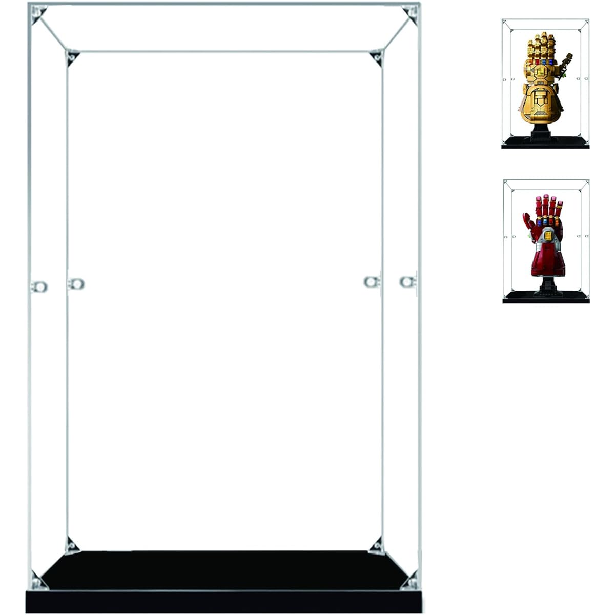 BOOVAX Acrylic Clear Display Case for Infinity/Nano Gauntlet Model - Compatible with LEGO 76191 / 76223 - Display Box (7.4 x 6.3 x 14.1 inches)